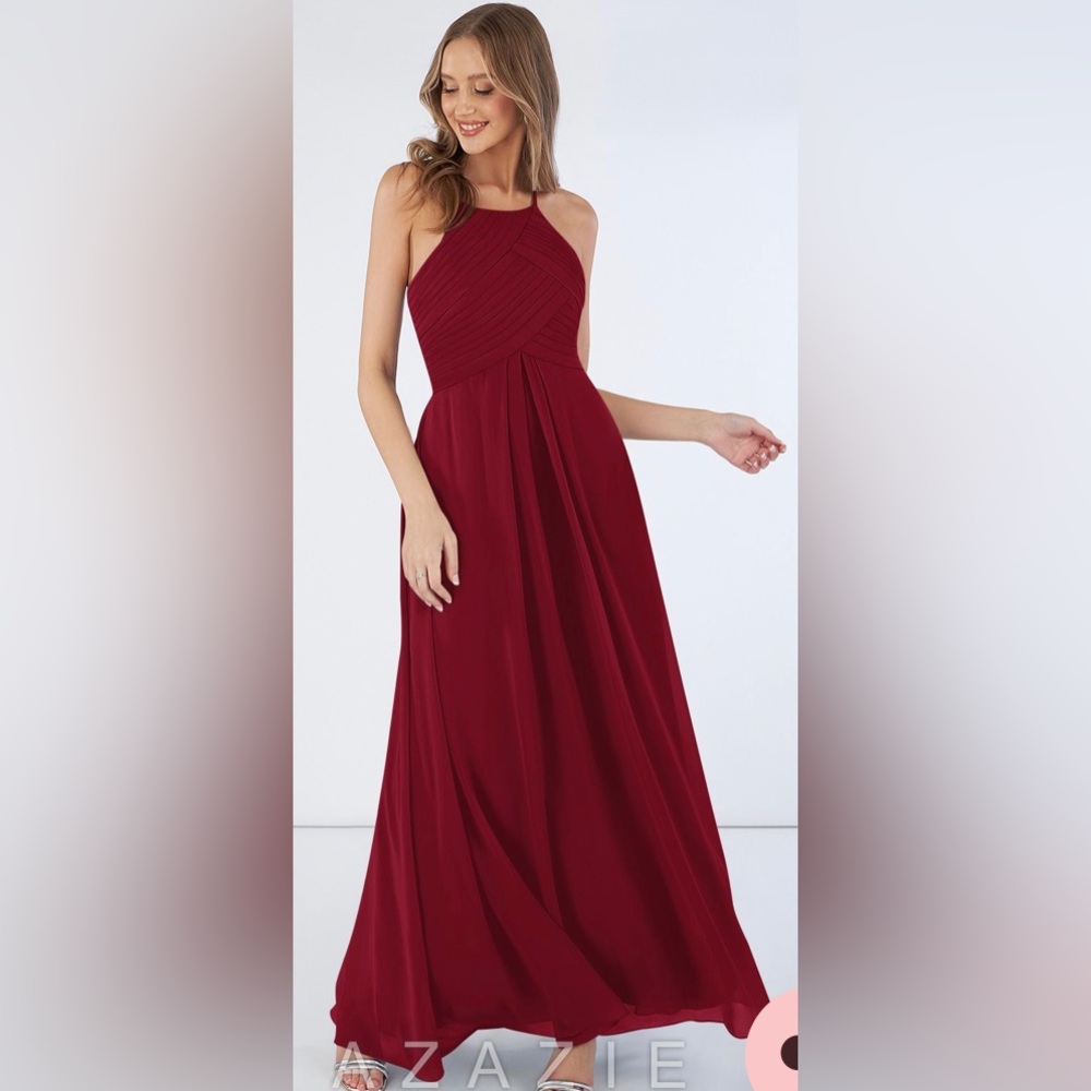 Burgundy Azazie Bridesmaid Dress - 12